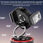 Supporto per telefono da auto K33 con rotazione a 360 gradi, ventosa magnetica e morsetto, doppio utilizzo., K33