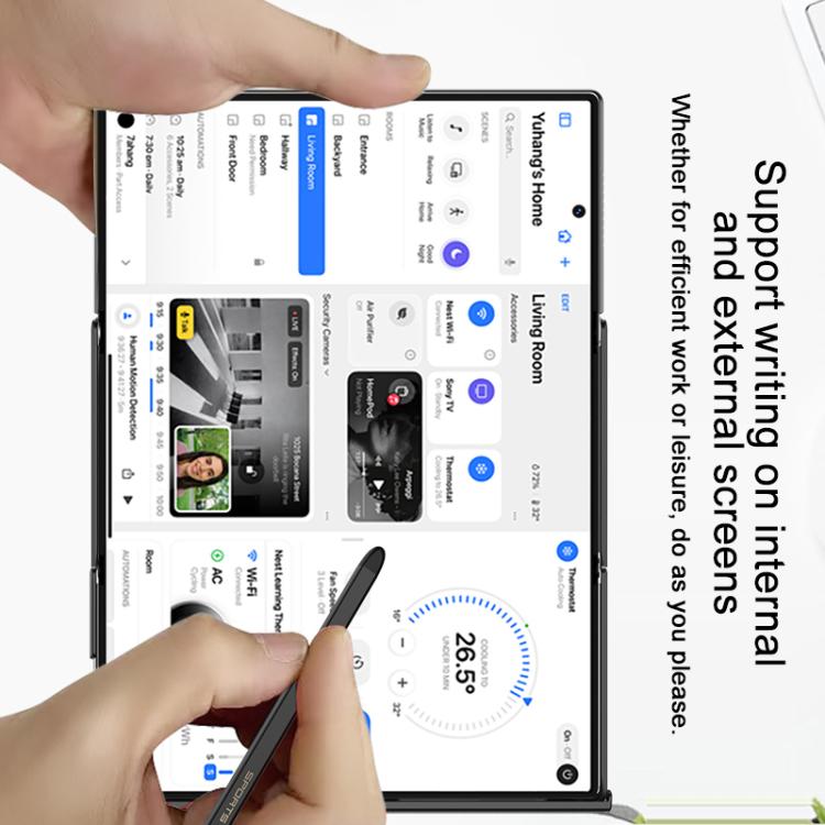 Custodia per telefono GKK ultra sottile integrata a copertura totale con penna magnetica, For Samsung Galaxy Z TriFold