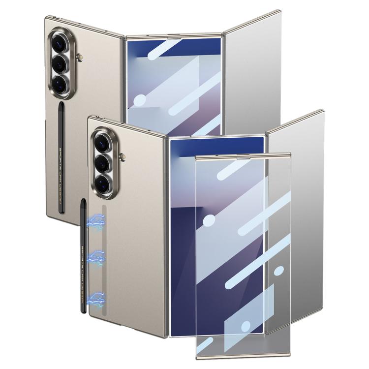 Custodia per telefono GKK ultra sottile integrata a copertura totale con penna magnetica, For Samsung Galaxy Z TriFold