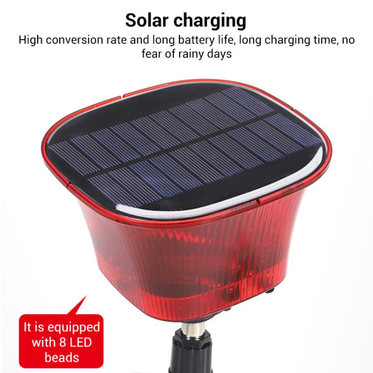 Allarme sonoro e luminoso per frutteto, repellente per animali ad energia solare.