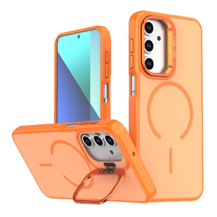 Contrasto di colori brillante, sensazione al tatto simile alla pelle, supporto per fotocamera, custodia per telefono MagSafe, For Samsung Galaxy A13 5G / 4G