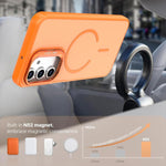 Contrasto di colori brillante, sensazione al tatto simile alla pelle, supporto per fotocamera, custodia per telefono MagSafe, For Samsung Galaxy A13 5G / 4G