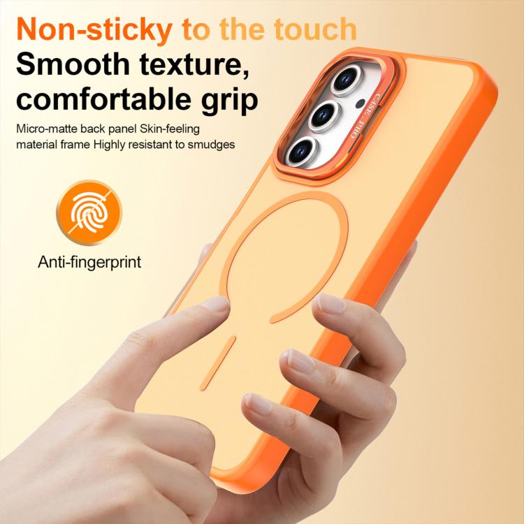 Contrasto di colori brillante, sensazione al tatto simile alla pelle, supporto per fotocamera, custodia per telefono MagSafe, For Samsung Galaxy A13 5G / 4G