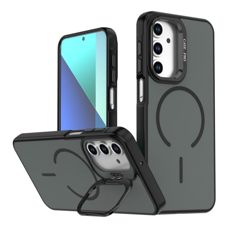 Contrasto di colori brillante, sensazione al tatto simile alla pelle, supporto per fotocamera, custodia per telefono MagSafe, For Samsung Galaxy A13 5G / 4G