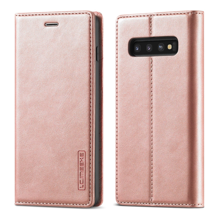 LC.IMEEKE Forte magnetismo Ultra-sottile Flip orizzontale TPU opaco antiurto + Custodia in pelle PU con supporto e slot per schede e portafoglio, For Samsung Galaxy S10, For Samsung Galaxy S10+