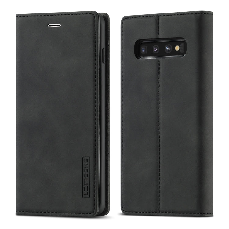 LC.IMEEKE Forte magnetismo Ultra-sottile Flip orizzontale TPU opaco antiurto + Custodia in pelle PU con supporto e slot per schede e portafoglio, For Samsung Galaxy S10, For Samsung Galaxy S10+