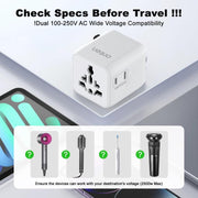 Adattatore caricabatterie da viaggio universale multifunzione Onten CW81