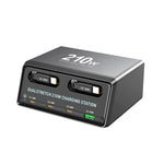 WXL-60E Stazione di ricarica da tavolo multiporta 6 in 1 da 210 W con doppi cavi telescopici integrati, WXL-60E