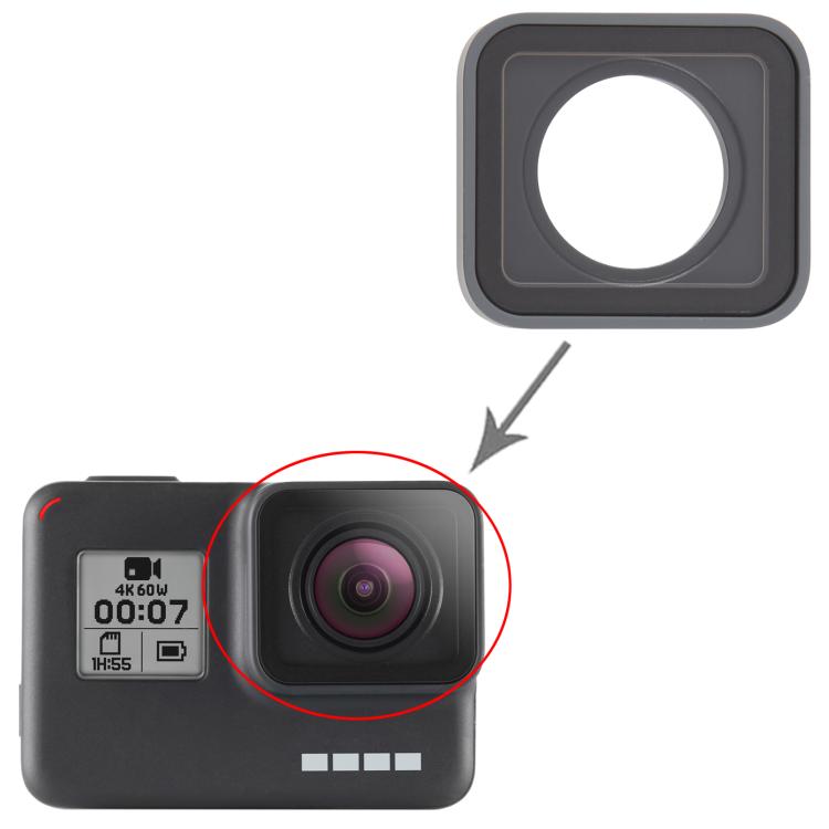 Copriobiettivo originale smontato della fotocamera, For GoPro HERO7 Silver, For GoPro HERO6 Black, For GoPro HERO5 Black