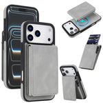 Portafoglio staccabile in similpelle stile retrò con chiusura a molla e custodia magnetica RFID per telefono., For iPhone 17e / 16e, For iPhone 17 Pro Max, For iPhone 17 Pro, For iPhone 15 Plus