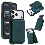 Portafoglio staccabile in similpelle stile retrò con chiusura a molla e custodia magnetica RFID per telefono., For iPhone 17e / 16e, For iPhone 17 Pro Max, For iPhone 17 Pro, For iPhone 15 Plus