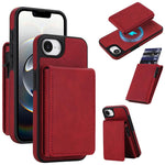 Portafoglio staccabile in similpelle stile retrò con chiusura a molla e custodia magnetica RFID per telefono., For iPhone 17e / 16e, For iPhone 17 Pro Max, For iPhone 17 Pro, For iPhone 15 Plus