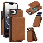 Portafoglio staccabile in similpelle stile retrò con chiusura a molla e custodia magnetica RFID per telefono., For iPhone 17e / 16e, For iPhone 17 Pro Max, For iPhone 17 Pro, For iPhone 15 Plus