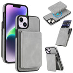 Portafoglio staccabile in similpelle stile retrò con chiusura a molla e custodia magnetica RFID per telefono., For iPhone 15, For iPhone 14 Plus, For iPhone 14 / 13, For iPhone 12 / 12 Pro