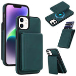 Portafoglio staccabile in similpelle stile retrò con chiusura a molla e custodia magnetica RFID per telefono., For iPhone 15, For iPhone 14 Plus, For iPhone 14 / 13, For iPhone 12 / 12 Pro
