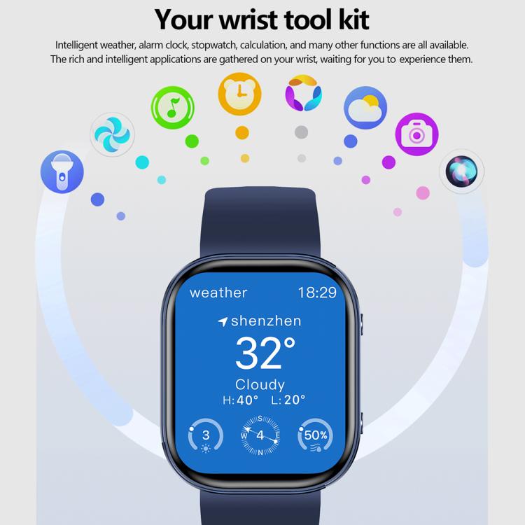 Smartwatch QS15 con schermo TFT HD da 1,88 pollici, supporto per il monitoraggio della salute e diverse modalità sportive.