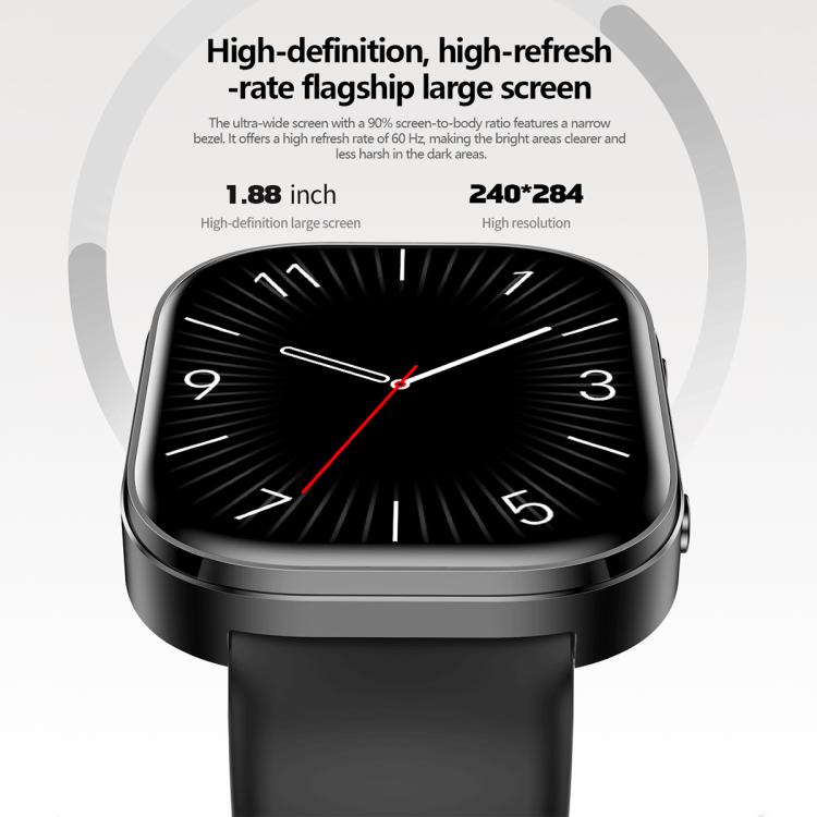 Smartwatch QS15 con schermo TFT HD da 1,88 pollici, supporto per il monitoraggio della salute e diverse modalità sportive.