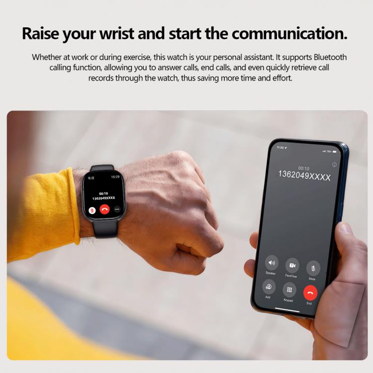 Smartwatch QS15 con schermo TFT HD da 1,88 pollici, supporto per il monitoraggio della salute e diverse modalità sportive.