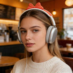 Fascia per capelli decorativa in silicone con fiocco, For AirPods Max