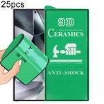 25 pezzi Pellicola ceramica 9D a schermo intero con adesivo completo, For Samsung Galaxy S26+ 5G, For Samsung Galaxy S26 Edge 5G, For Samsung Galaxy S26 Ultra 5G, For Samsung Galaxy S26 5G, For Samsung Galaxy S25 Edge 5G, For Samsung Galaxy S25 5G     ...