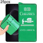 25 pezzi Pellicola ceramica 9D a schermo intero con adesivo completo, For Samsung Galaxy S26+ 5G, For Samsung Galaxy S26 Edge 5G, For Samsung Galaxy S26 Ultra 5G, For Samsung Galaxy S26 5G, For Samsung Galaxy S25 Edge 5G, For Samsung Galaxy S25 5G     ...