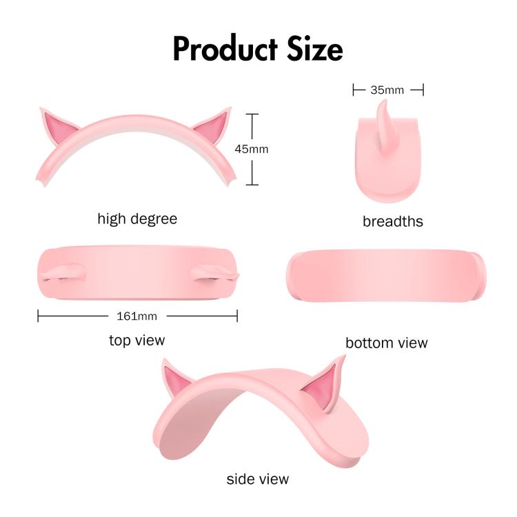 Fascia per capelli decorativa in silicone con orecchie da elfo, For AirPods Max