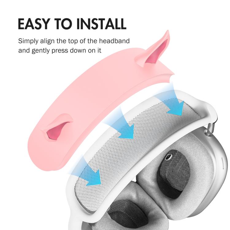 Fascia per capelli decorativa in silicone con orecchie da elfo, For AirPods Max