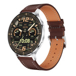QS07 Smartwatch con schermo AMOLED rotondo da 1,75 pollici, supporto per il monitoraggio della salute, Black Silicone Strap, Silver Silicone Strap, Gold Silicone Strap, Black Leather Strap, Silver Leather Strap, Gold Leather Strap, Black Bamboo Strap  ...