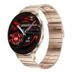 QS07 Smartwatch con schermo AMOLED rotondo da 1,75 pollici, supporto per il monitoraggio della salute, Black Silicone Strap, Silver Silicone Strap, Gold Silicone Strap, Black Leather Strap, Silver Leather Strap, Gold Leather Strap, Black Bamboo Strap  ...
