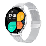 QS07 Smartwatch con schermo AMOLED rotondo da 1,75 pollici, supporto per il monitoraggio della salute, Black Silicone Strap, Silver Silicone Strap, Gold Silicone Strap, Black Leather Strap, Silver Leather Strap, Gold Leather Strap, Black Bamboo Strap  ...