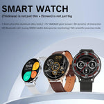 QS07 Smartwatch con schermo AMOLED rotondo da 1,75 pollici, supporto per il monitoraggio della salute, Black Silicone Strap, Silver Silicone Strap, Gold Silicone Strap, Black Leather Strap, Silver Leather Strap, Gold Leather Strap, Black Bamboo Strap  ...