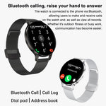 QS07 Smartwatch con schermo AMOLED rotondo da 1,75 pollici, supporto per il monitoraggio della salute, Black Silicone Strap, Silver Silicone Strap, Gold Silicone Strap, Black Leather Strap, Silver Leather Strap, Gold Leather Strap, Black Bamboo Strap  ...