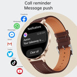 QS07 Smartwatch con schermo AMOLED rotondo da 1,75 pollici, supporto per il monitoraggio della salute, Black Silicone Strap, Silver Silicone Strap, Gold Silicone Strap, Black Leather Strap, Silver Leather Strap, Gold Leather Strap, Black Bamboo Strap  ...