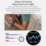 QS07 Smartwatch con schermo AMOLED rotondo da 1,75 pollici, supporto per il monitoraggio della salute, Black Silicone Strap, Silver Silicone Strap, Gold Silicone Strap, Black Leather Strap, Silver Leather Strap, Gold Leather Strap, Black Bamboo Strap  ...