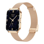 QS06 Orologio intelligente ultra sottile con schermo quadrato da 1,75 pollici, funzione chiamate e monitoraggio della salute., Gold Silicone Strap, Pink Silicone Strap, Starlight Silicone Strap, Dark Gray Silicone Strap, Dark Gray Steel Strap          ...