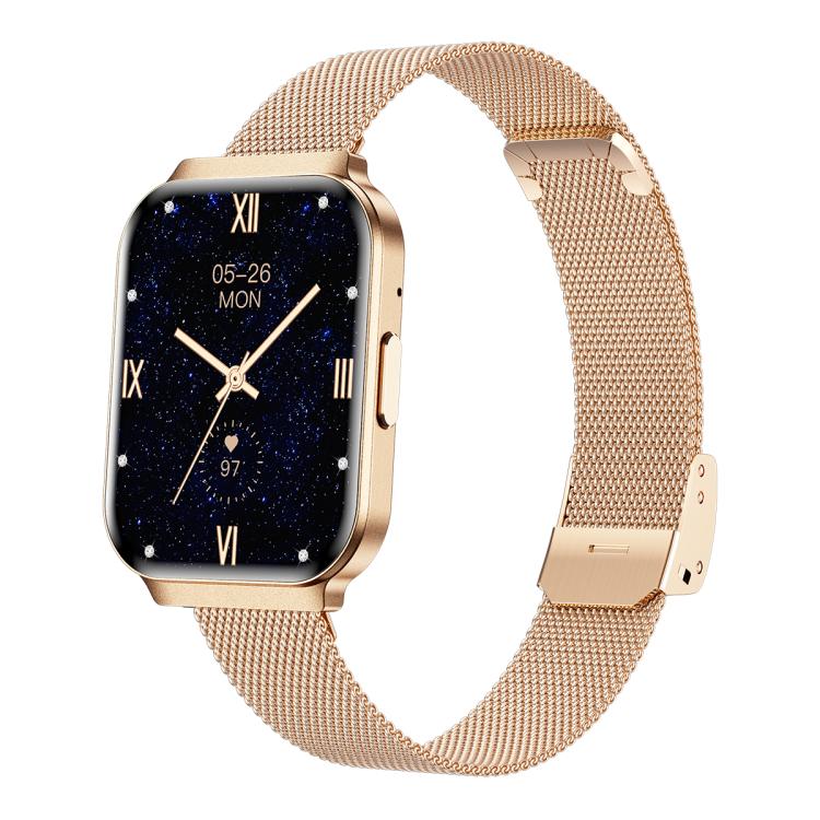 QS06 Orologio intelligente ultra sottile con schermo quadrato da 1,75 pollici, funzione chiamate e monitoraggio della salute., Gold Silicone Strap, Pink Silicone Strap, Starlight Silicone Strap, Dark Gray Silicone Strap, Dark Gray Steel Strap          ...