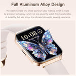 QS06 Orologio intelligente ultra sottile con schermo quadrato da 1,75 pollici, funzione chiamate e monitoraggio della salute., Gold Silicone Strap, Pink Silicone Strap, Starlight Silicone Strap, Dark Gray Silicone Strap, Dark Gray Steel Strap          ...