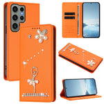 Custodia per telefono in ecopelle con protezione RFID e strass, a tema ballerina, con motivo a ballerina., For Samsung Galaxy S23 Ultra 5G, For Samsung Galaxy S23+ 5G, For Samsung Galaxy S23 5G