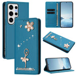 Custodia per telefono in ecopelle con protezione RFID e strass, a tema ballerina, con motivo a ballerina., For Samsung Galaxy S24 FE 5G, For Samsung Galaxy S24 Ultra 5G, For Samsung Galaxy S23 FE 5G