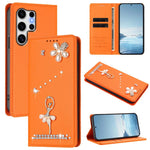 Custodia per telefono in ecopelle con protezione RFID e strass, a tema ballerina, con motivo a ballerina., For Samsung Galaxy S25 / S24 5G, For Samsung Galaxy S25+ / S24+ 5G, For Samsung Galaxy S25 Ultra 5G