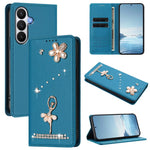 Custodia per telefono in ecopelle con protezione RFID e strass, a tema ballerina, con motivo a ballerina., For Samsung Galaxy S26 5G, For Samsung Galaxy S25 FE 5G, For Samsung Galaxy S25 Edge 5G