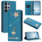 Custodia per telefono in ecopelle con protezione RFID e strass, a tema ballerina, con motivo a ballerina., For Samsung Galaxy S26+ 5G, For Samsung Galaxy S26 Edge 5G, For Samsung Galaxy S26 Ultra 5G