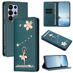 Custodia per telefono in ecopelle con protezione RFID e strass, a tema ballerina, con motivo a ballerina., For Samsung Galaxy S26+ 5G, For Samsung Galaxy S26 Edge 5G, For Samsung Galaxy S26 Ultra 5G
