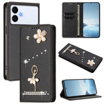 Custodia per telefono in ecopelle con protezione RFID e strass, a tema ballerina, con motivo a ballerina., For Samsung Galaxy S26+ 5G, For Samsung Galaxy S26 Edge 5G, For Samsung Galaxy S26 Ultra 5G