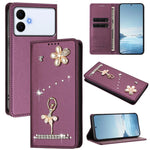 Custodia per telefono in ecopelle con protezione RFID e strass, a tema ballerina, con motivo a ballerina., For Samsung Galaxy S26+ 5G, For Samsung Galaxy S26 Edge 5G, For Samsung Galaxy S26 Ultra 5G