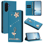 Custodia per telefono in ecopelle con protezione RFID e strass, a tema ballerina, con motivo a ballerina., For Samsung Galaxy A57 5G, For Samsung Galaxy A37 5G, For Samsung Galaxy A25e / A25 5G JP