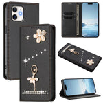 Custodia per telefono in ecopelle con protezione RFID e strass, a tema ballerina, con motivo a ballerina., For iPhone 11 Pro Max, For iPhone 11, For iPhone 11 Pro
