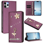 Custodia per telefono in ecopelle con protezione RFID e strass, a tema ballerina, con motivo a ballerina., For iPhone 11 Pro Max, For iPhone 11, For iPhone 11 Pro