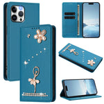 Custodia per telefono in ecopelle con protezione RFID e strass, a tema ballerina, con motivo a ballerina., For iPhone 13 Pro, For iPhone 12 / 12 Pro, For iPhone 12 Pro Max