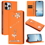 Custodia per telefono in ecopelle con protezione RFID e strass, a tema ballerina, con motivo a ballerina., For iPhone 14 Pro, For iPhone 14 Pro Max, For iPhone 13 Pro Max